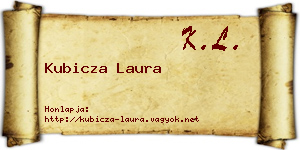 Kubicza Laura névjegykártya