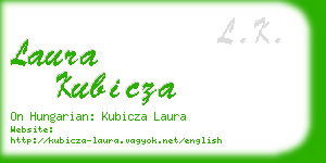 laura kubicza business card
